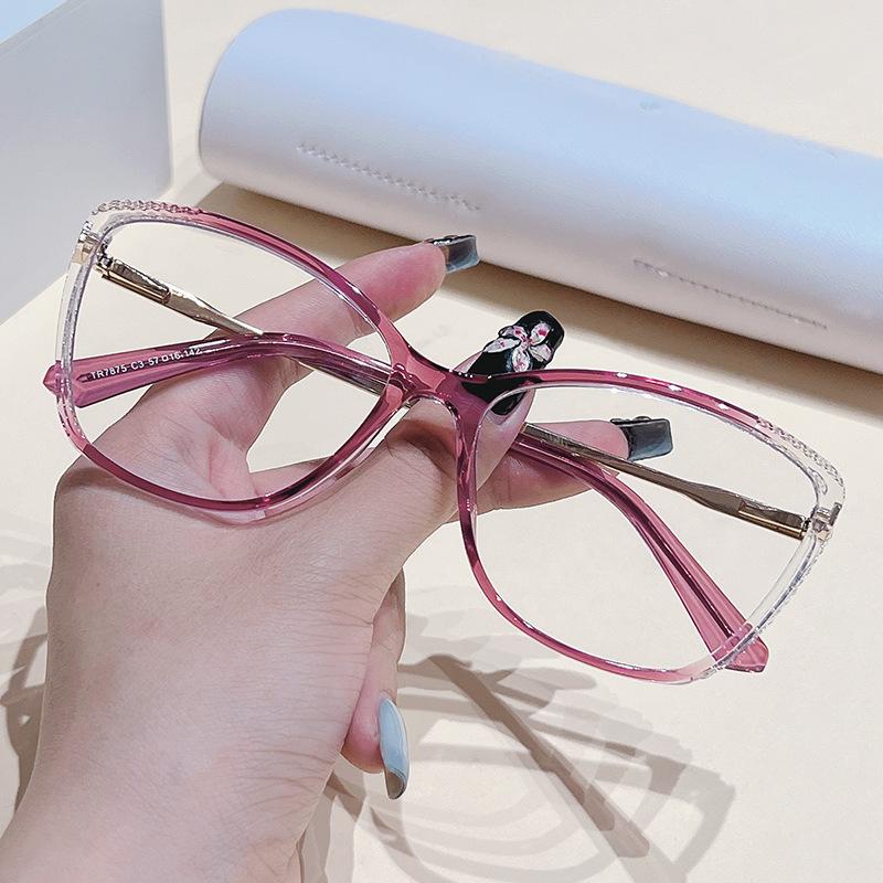 

Anti Blue Light Computer Glasses Women TR90 Fashion Gradient Short Sighted Eyeglasses Prescription Minus 0 -1 -4 No Blue Light 0