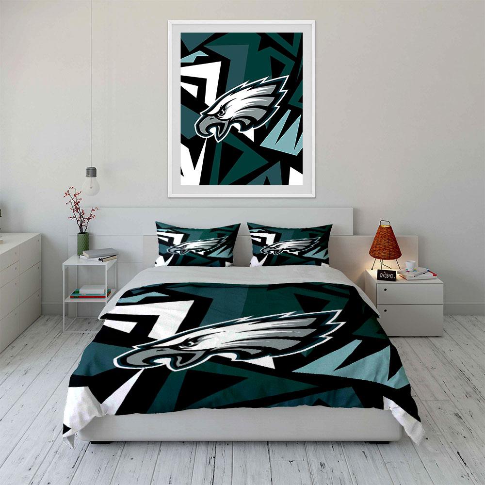Green Eagle Head Pattern Bedding Bedding Duvet Cover Set Duvet Cover Pillowcases (1 * Duvet Cover 2 * Pillowcases, without duvet insert)