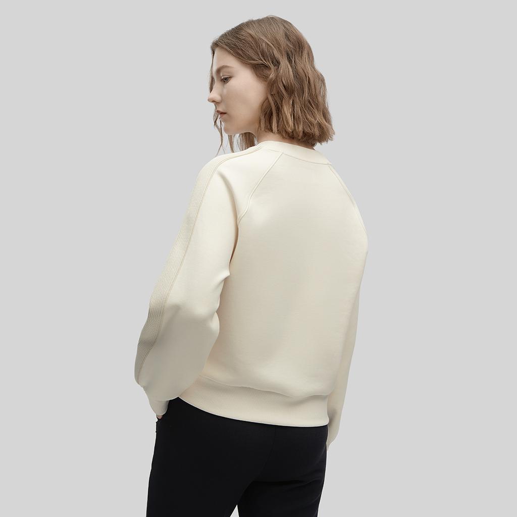 New FILA EMERALD Sweatshirt Women's Scallion White F11W414211F-IV