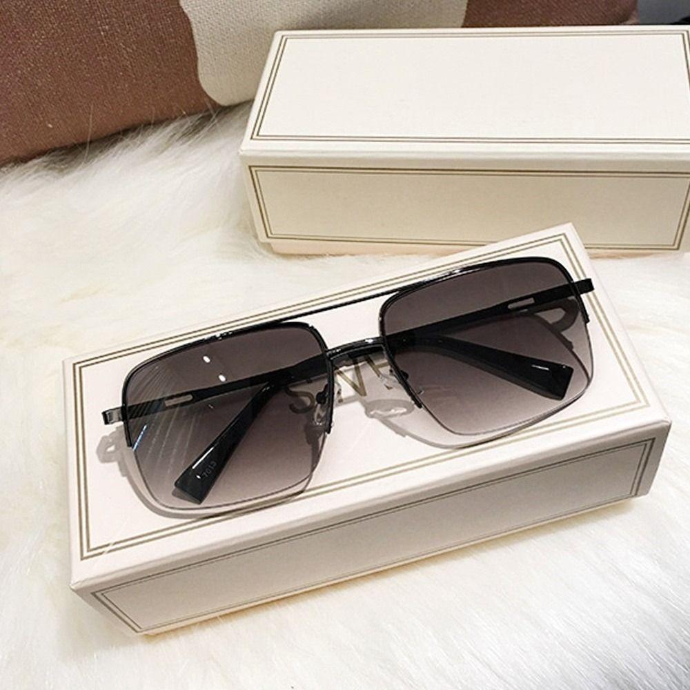 Halbrahmen Braune Sonnenbrille UV-Schutz Speziell für das Fahren Entwickelt Quadratische Form Sonnenbrille Outdoor Klassisch