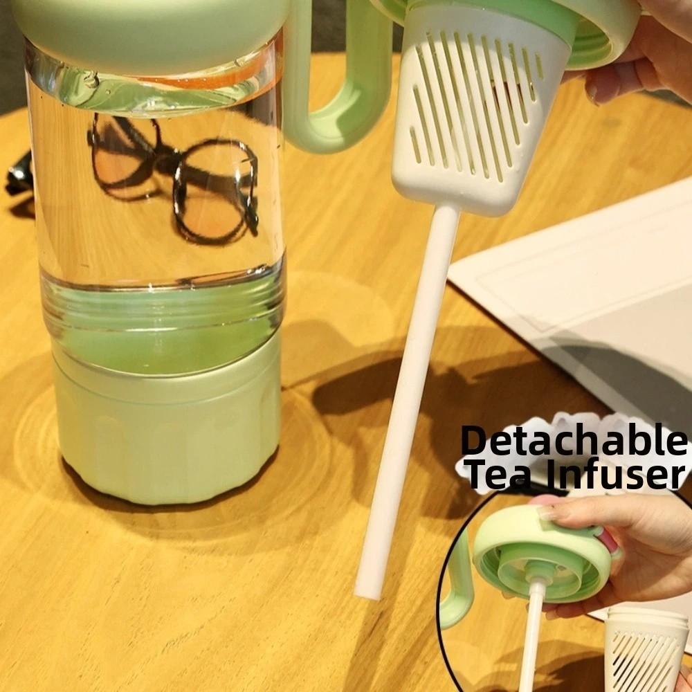Leak-proof Sports Water Bottle Large Capacity Tea-water Separation Cup Tea Partition Cup Travel
