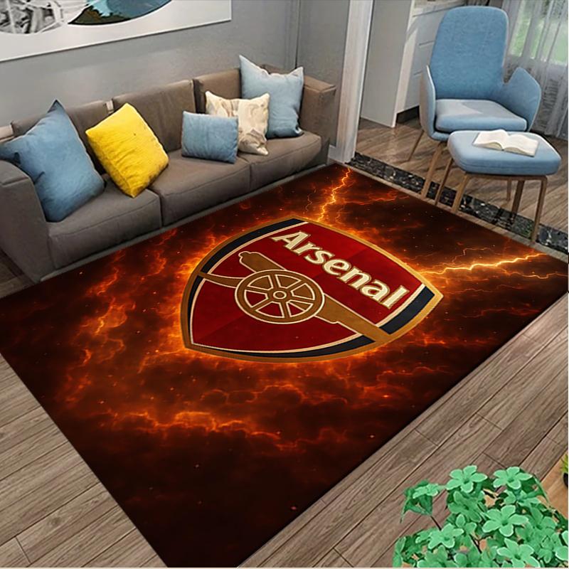 [1pc Football Club Office Chair Carpet] Digital Printed Area Rug for Home & Game Room Use, Soft Indoor Sofa Chair Mat