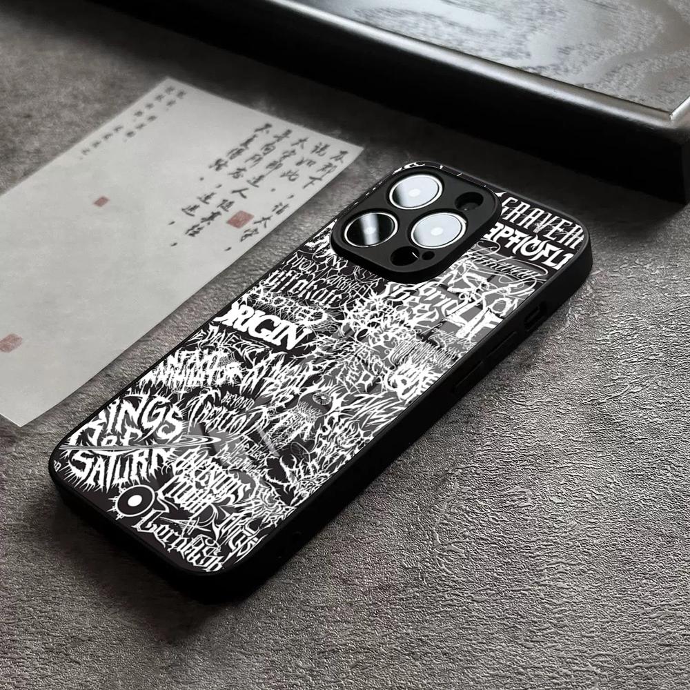 Death Metal Band Phone Case For iPhone 18 17 16 Pro Max 15 Plus 14 Pro 12 11 13 Mini X XR XS Max SE Glass Cover