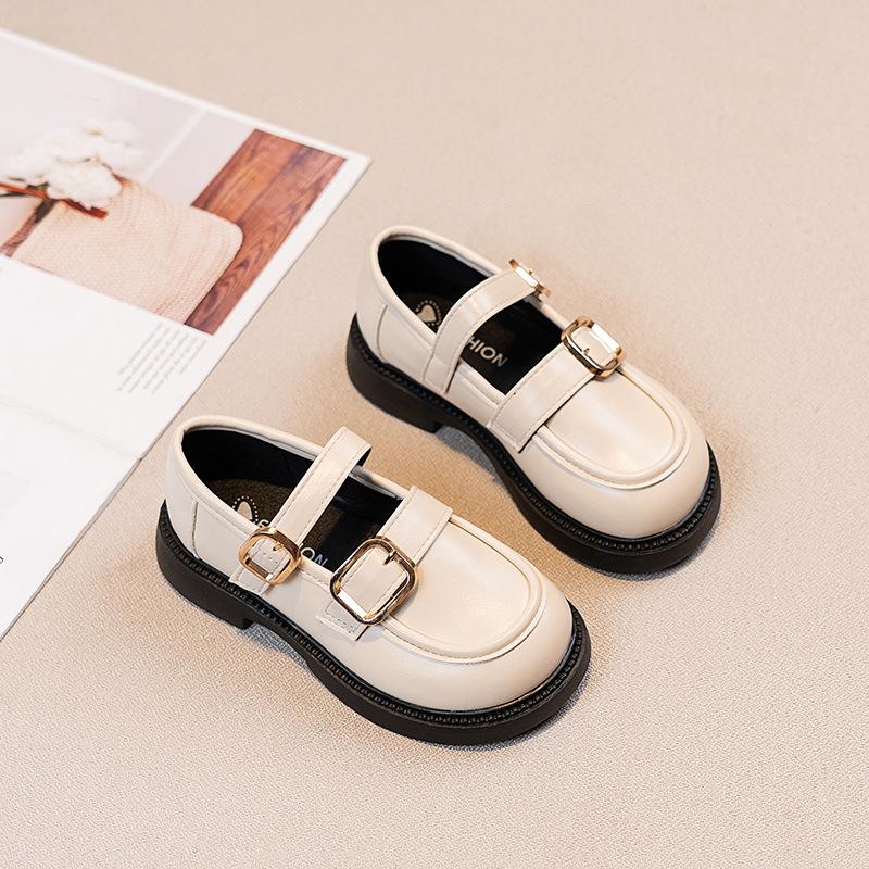Spring and Autumn New Style Girls' Breathable Soft Sole Lightweight Leather Shoes