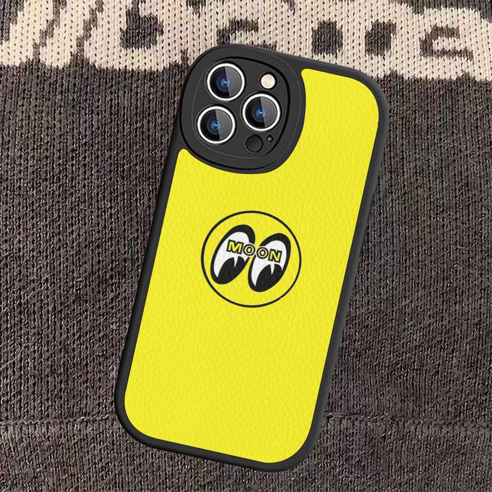 

M-Moon-eyes Luxury For IPhone 16 15 14 13 12 11 Pro Max Plus Shockproof Leather Soft Phone Cover iPhone 14