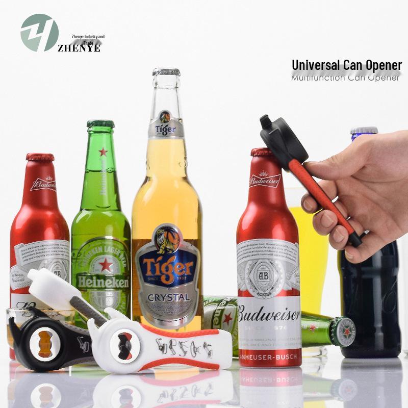 

5-in-1 Multifunctional Opener: Soda Tab, Bottle, Can, Jar For Kitchen Use White Gray (Bagged)