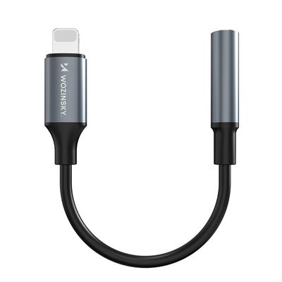 Adaptateur convertisseur iPhone Lightning - mini jack 3,5 mm - noir