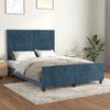 VidaXL Bed Frame with Headboard Dark Blue 140x190 Cm Velvet3125877