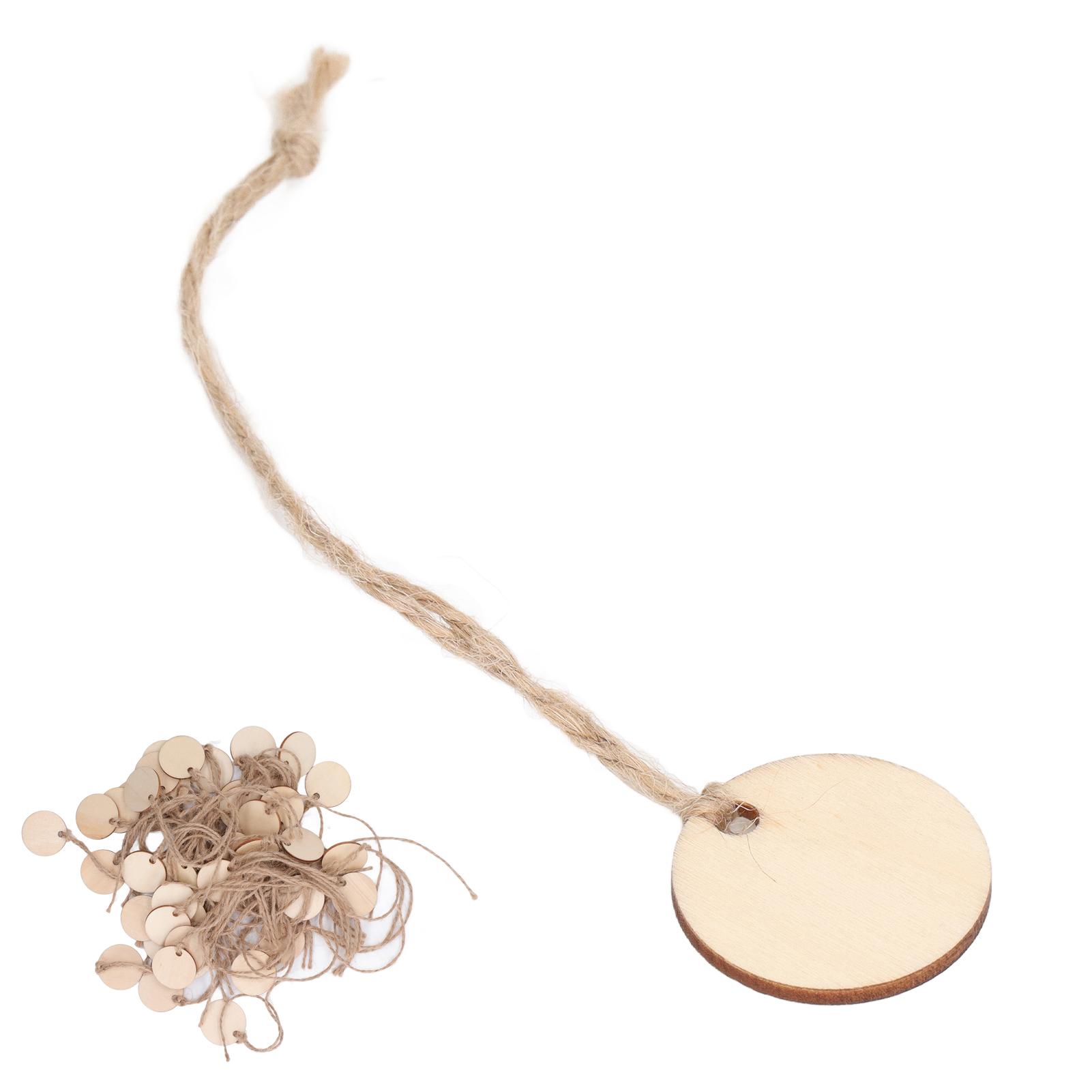 

50 шт. Бирки для винных бутылок Модные Простые Круглые Деревянные DIY Поделки Бирки для Бокалов для Вина Маленькие Подвески