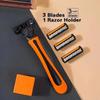 Men's Three-Layer Travel Razor: Portable, Disposable Shaver for Hotel Use