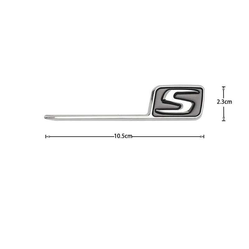 3D ABS S Logo Badge Emblem Car Trunk Stickers For Mercedes Benz AMG E63S C63S GLC63S GLE63S GLS63S GTS GT43S GT53 GT50 CLA45S