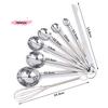 Stainless Steel Measuring Spoon Set with Scale 4/6/8Pcs Kitchen Baking Tools Egg Beater Measuring Cup Ruler
