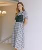 Etmont Check Bubble Bustier Dress Black