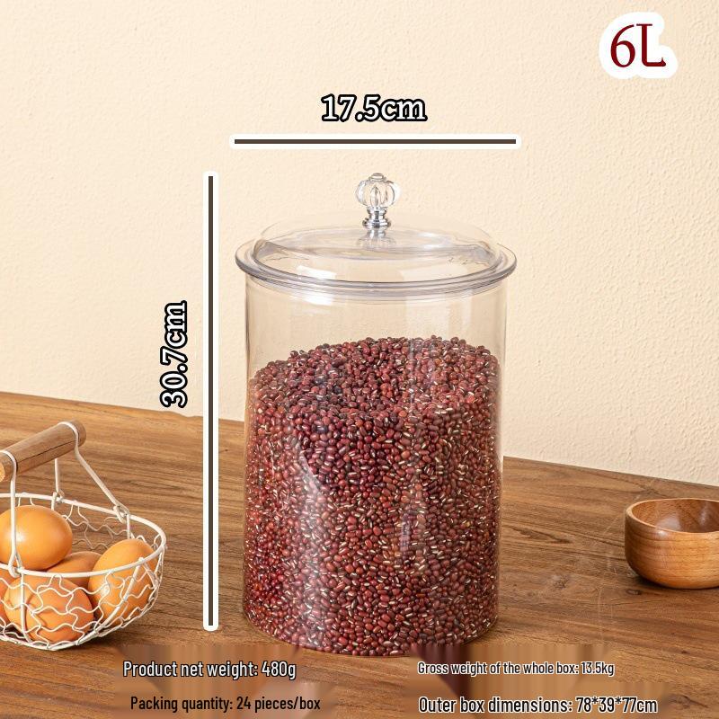 Sealed Plastic Storage Jar for Dried Tangerine Peel, Grains, Cereals, Dried Fruits, Kitchen Snacks, and Refrigerator Storage.