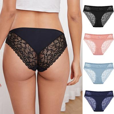 Frauen Floral Spitze Nahtlose Höschen Mittlere Taille Hüfte Heben Slip Sexy Hottie Unterhose Dessous