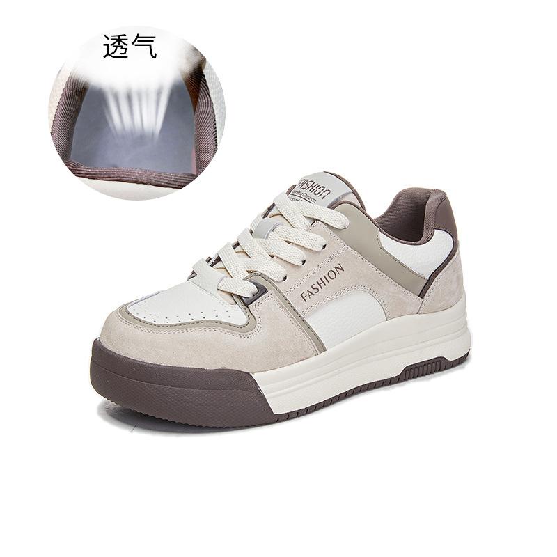 

Leather little white shoes women s 2025 spring new platform sports shoes low-top casual women s shoes round head Guochao board shoes women 40