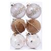 6 Pieces Foam Christmas Ball Set 8cm Ornaments with Hanging Loops for Tree Home Holiday Office and Event Decoration