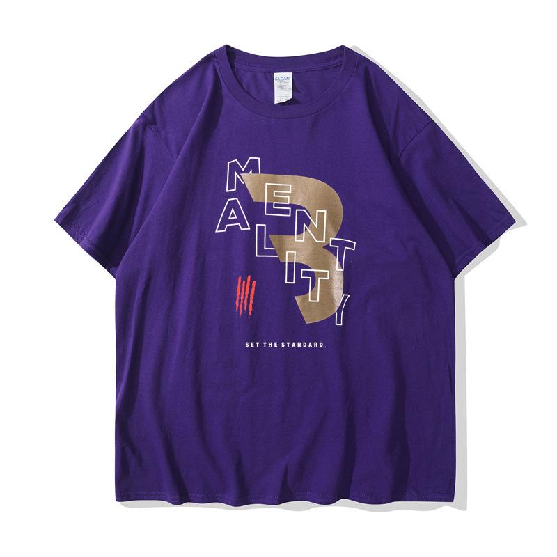 Neues 2D-bedrucktes Oversize-Paar-T-Shirt Rundhals Unisex Kurzarm-T-Shirts