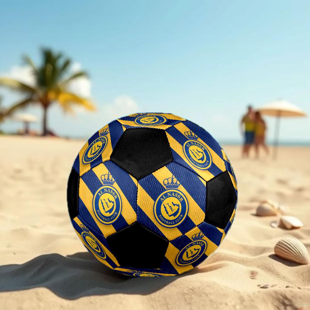 1 pz Pallone da Calcio Al-Nassr FC Taglia 5 Pallone da Calcetto Indoor alla Moda Colorato Gioco per il Cortile - Ottimo per Regalo agli Appassionati di Sport HE17