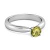 Peridot Classic Solitaire Ring - 925 Sterling Silver