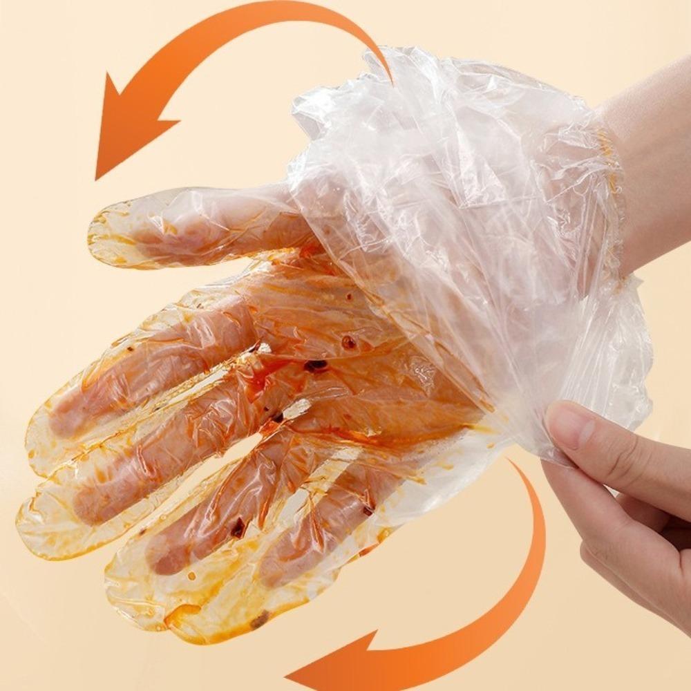 50PCS Long Cuff Dishwashing Gloves Waterproof Extended Gloves Scrubbing Gloves  Household Protection