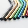 Muliticolor Drinking Straw Environmentally Friendly Stainless Steel Beverage Straws with Cleaner Brush