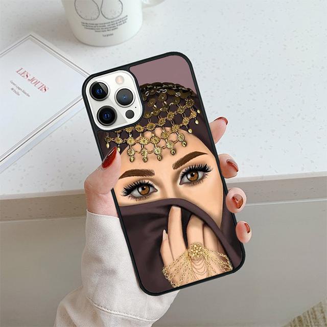 Islamic Hijab Gril Eye Queen Phone Case For iPhone 17 Air 14 15 16 13 12 Cover For Apple Pro Max Plus