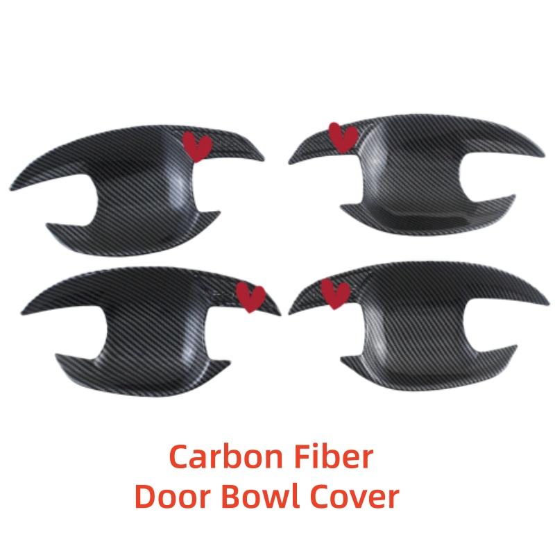 Carbon Car Accessories For Toyota Prius 30 2010 2012 2013 2014 2015 2016 Chrome Plated Door Handle Bowl Covers Trim Paste Style