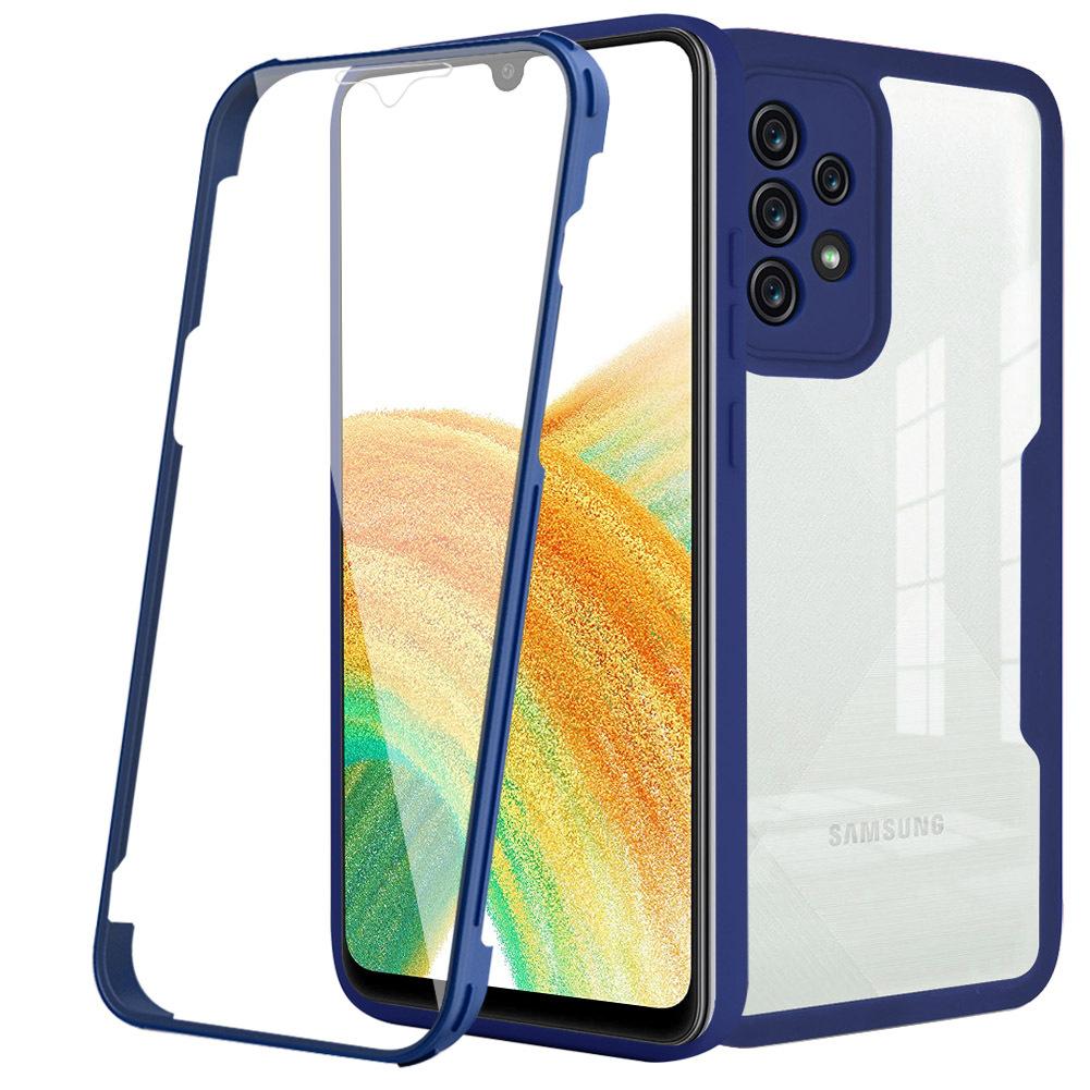 

Роскошный чехол-накладка на все 360 градусов для Samsung Galaxy A54 A53 5G A34 A13 A52 A33 A51 A12 A52S A71 A32 Мягкий силиконовый бампер M32 5G синий