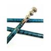 Nautical Brass Chrome Designer Handle Leather Engraved Walking Stick with Clock