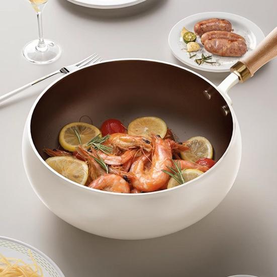 Traditional Belly Wok Non-Stick Thick Bottom Frying Pan Even Heating Iron