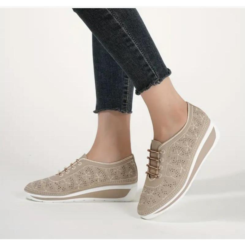 Nowe wygodne pojedyncze buty dla kobiet na koturnie, trampki na co dzień, buty na platformie zwiększające wzrost, buty dla kobiet
