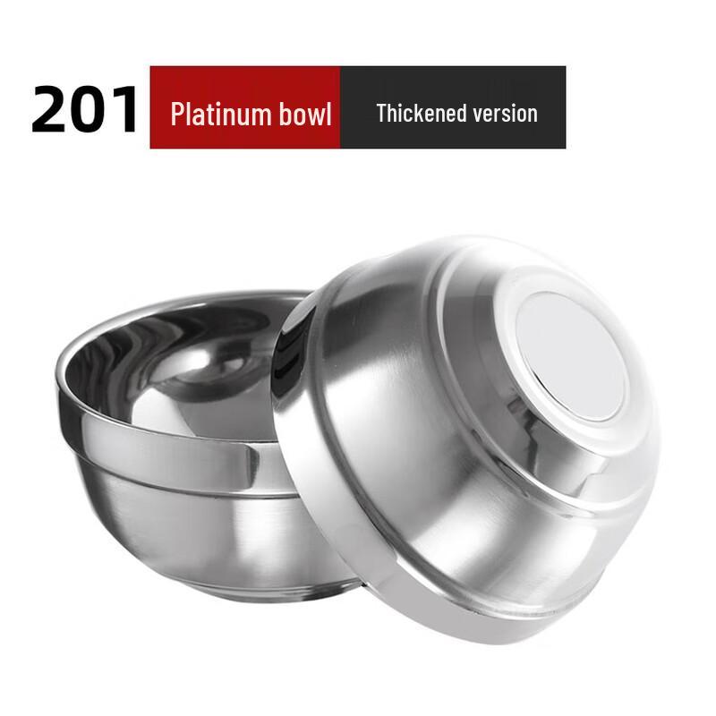 Kemairuite 201 Stainless Steel Dining Bowls (10-Pack)