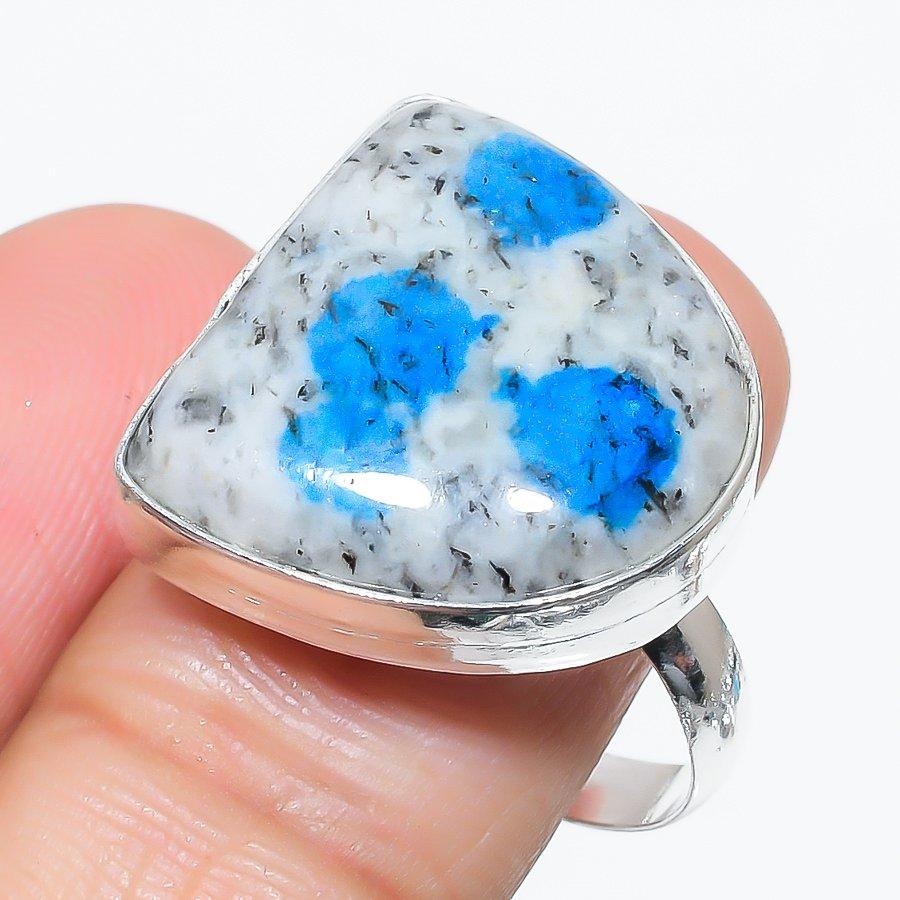 

Natural K2 Blue Azurite Gemstone 925 Sterling Silver Gift Ring Size 10 M7k26
