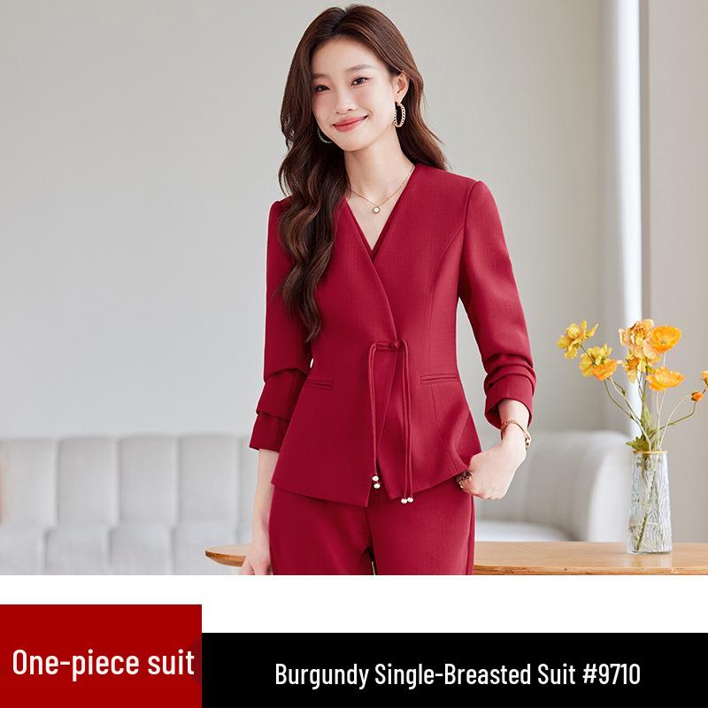 

Женский модный пиджак 2024 года высокого класса: Новый костюм в китайском и национальном стиле L