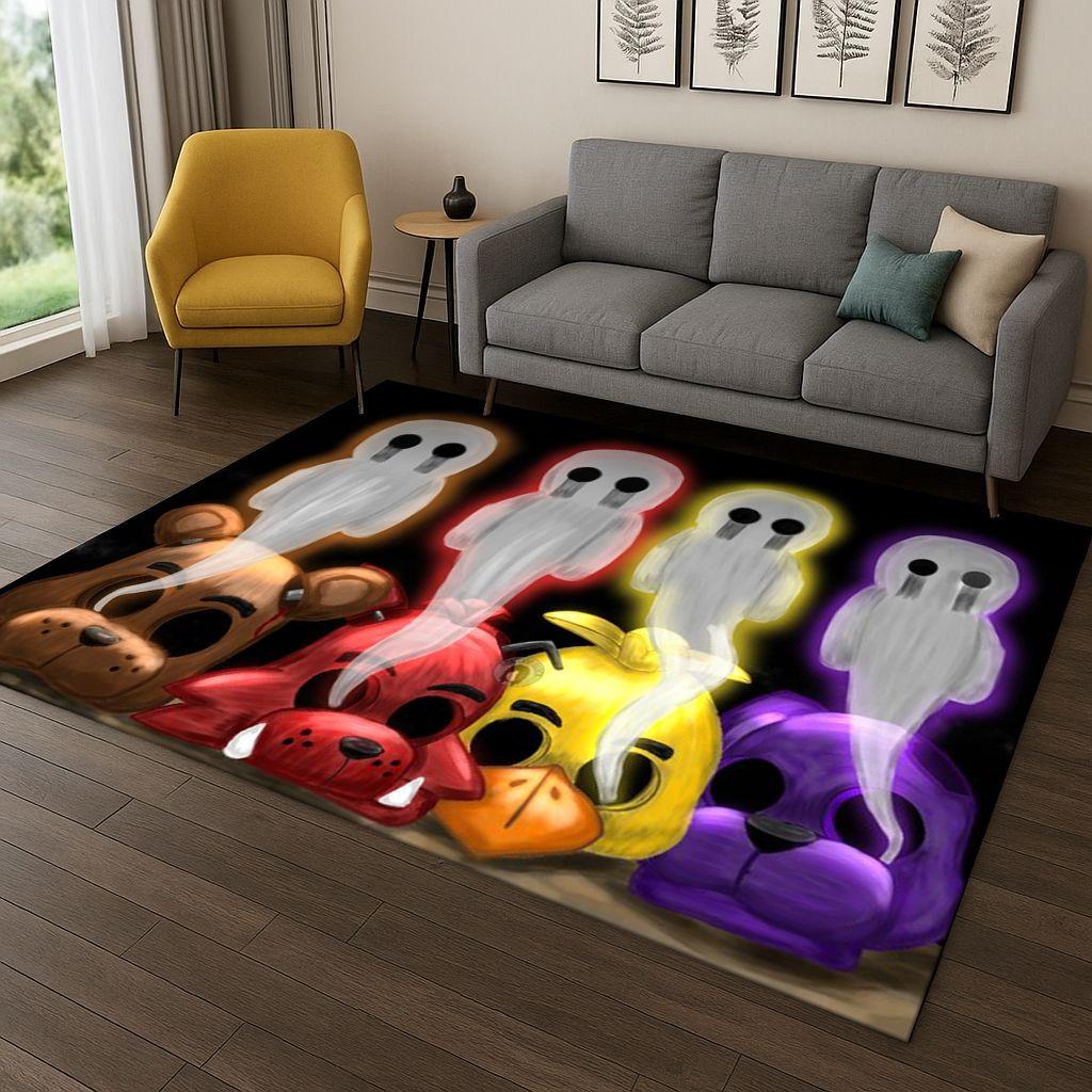 Tappeto Cartoon 3D Gioco F-FNAF Freddy per Casa Camera da Letto Soggiorno Divano Zerbino Decorazione, Tappeto Area Bambini Gioco Tappetino Antiscivolo Regalo