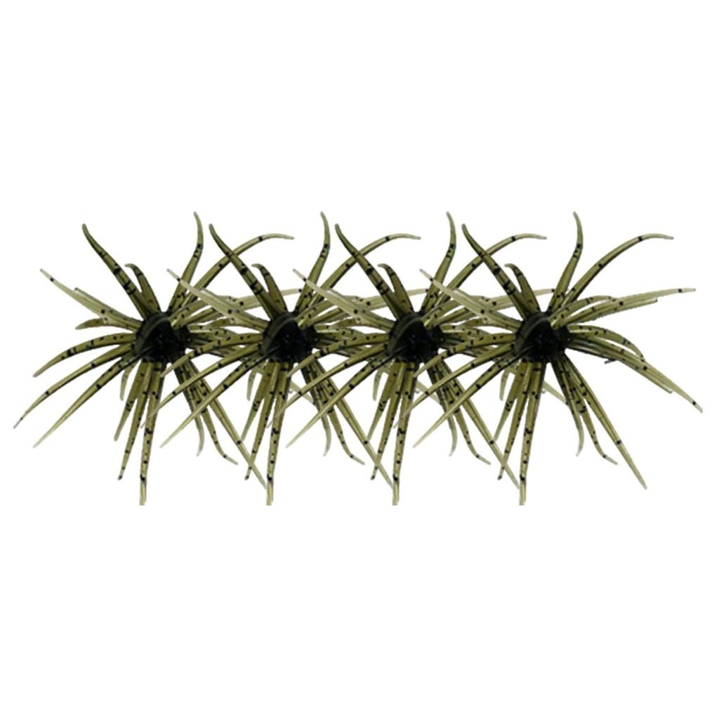 4pcs/Set Water Sea Urchin Softworm Lure Anti Bite Simulated Sea Urchin Lures for Bass Fishing Drop Shot Saltwater Fishing Gear