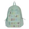 Schoolbag Color Alphabet School Bag Female Cute Girl Large Capacity Backpack Going Out Macaron Color Light Backpack