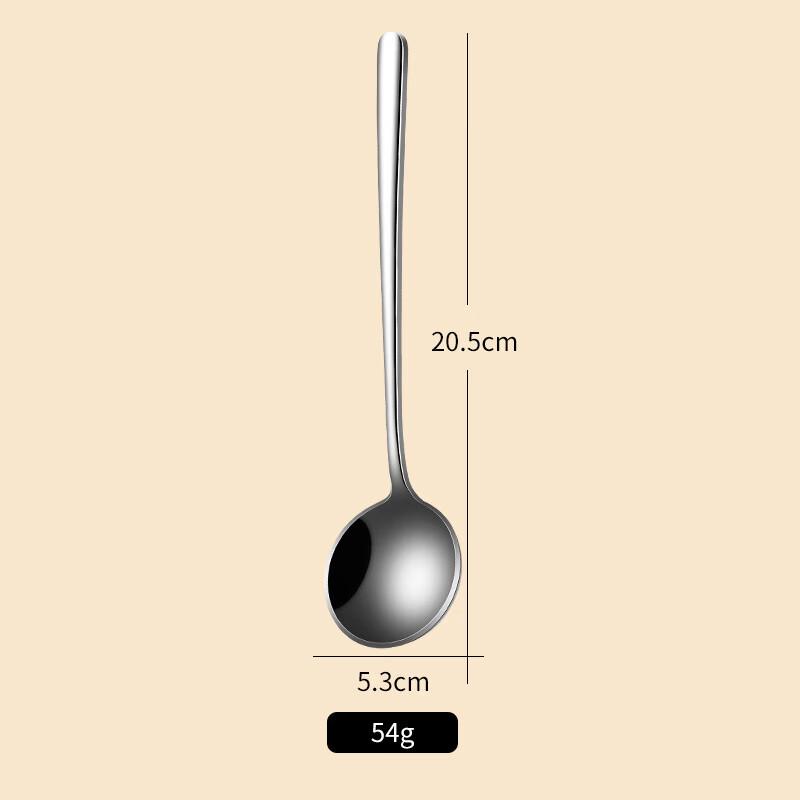 

Ru Han 316 Stainless Steel Korean Style Long Handle Round Spoon