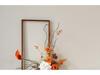 Retro Wenge Wood Photo Frame: Creative Living Room Artificial Flower Wall Art & Photography Prop