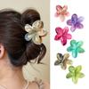 Luxury Women's Hair Clip 8cm Egg Flower Back Shark Design High-End Plastic Accessory for Europe and United States