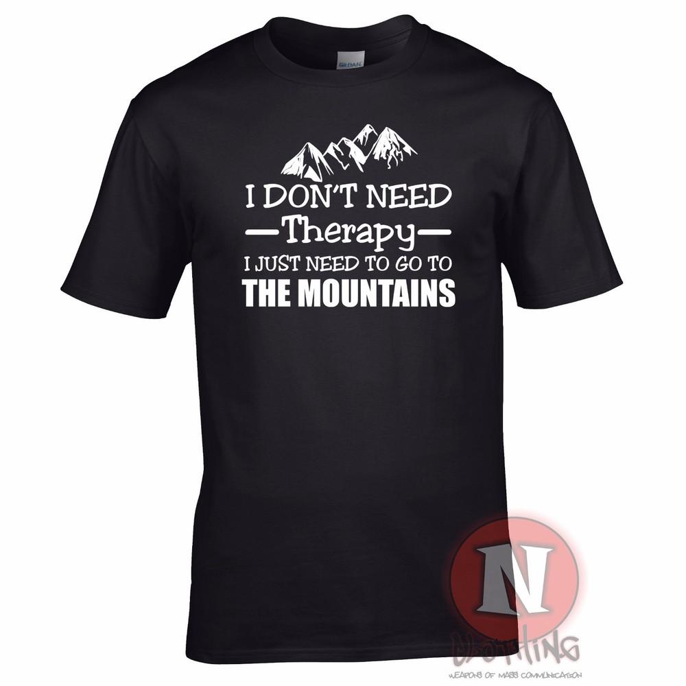 Ich brauche keine Therapie, ich muss nur in die Berge T-Shirt Lustiges Wander-T-Shirt