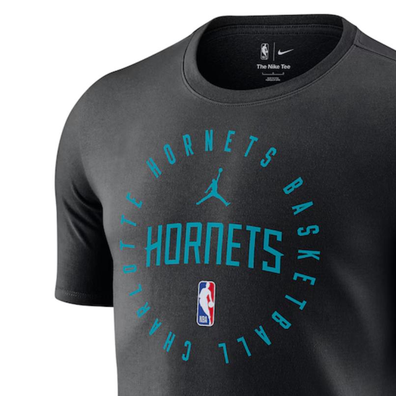 Jordan NBA Charlotte Hornets 2024/25 Sencilla Camiseta de Manga Corta con Cuello Redondo para Hombre HF1716-010