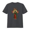 Mexican Serape Leopard Our Lady of Guadalupe Mexico T Shirt Vintage Washed Unisex Slightly Casual Homme Versatile Soft Fashion