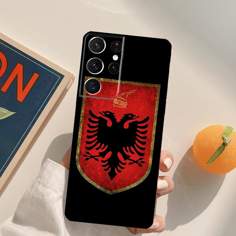 Albanien Albaner Flagge Handyhülle Für Samsung Galaxy S25 S26 Ultra S20 S21 S22 S23 S24 Plus S10 S25 FE Rückabdeckung