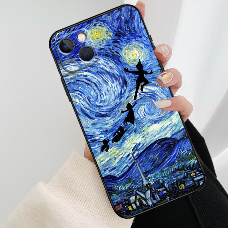 Van Gogh Starry Sky Phone Case For iPhone 17 Pro Max 14 13 12 11 15 16 Pro Max mini 16 15 Plus 16e 17 Air Cover