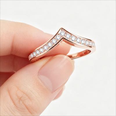 Women Fashion Crystal Wedding Engagement Rings Elegant Jewelry for Women Valentine's Day Gift