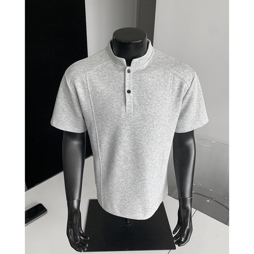 Men's Long Sleeve American Polo Henley Shirt - Spring/Autumn Trendy Cleanfit Base Layer Sweatshirt