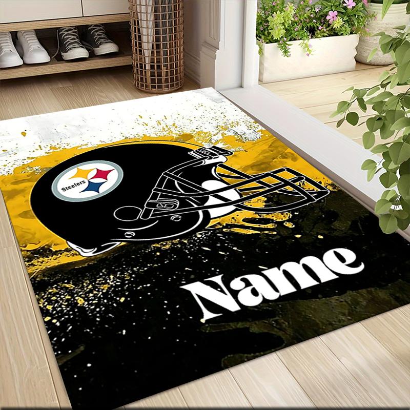 Custom Name Rams Helmet Print Carpet Rug Customizable Soft Washable Anti-Slip Home Living Room Sofa Mats Personalized Rug. 0909421