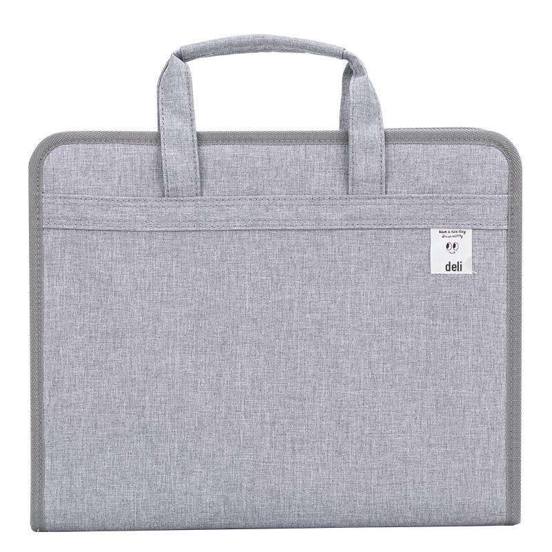 Deli A4 Fabric Accordion File Folder, 13-Pocket